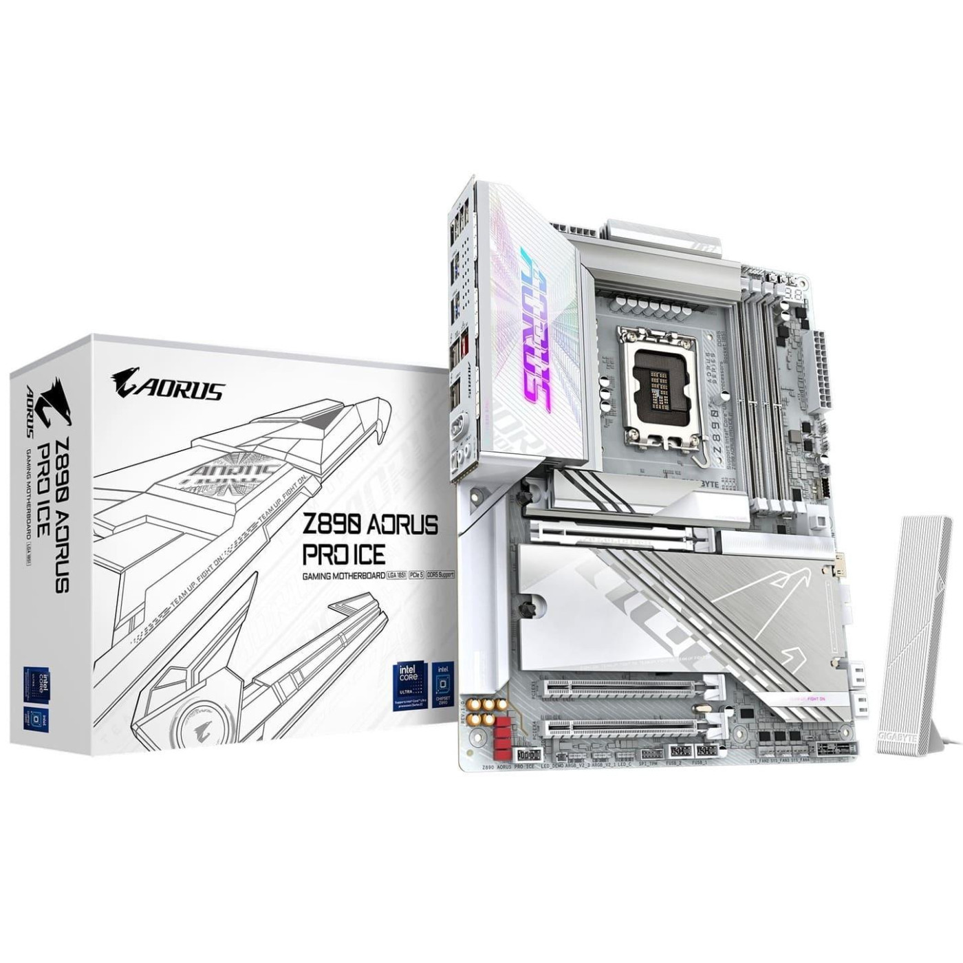 Материнська плата Gigabyte Z890 AORUS PRO ICE (Z890 AORUS PRO ICE) (Socket 1851, Intel Z890, ATX)