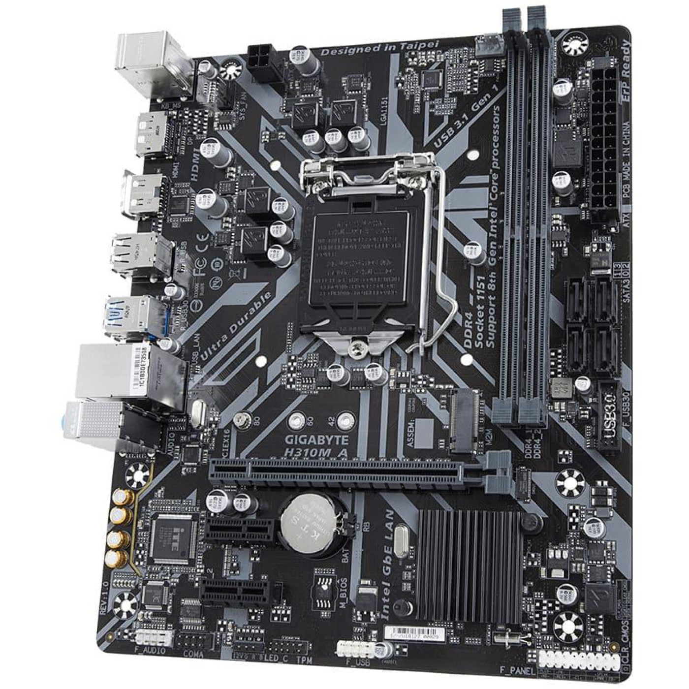 Материнська плата GIGABYTE H310M A (H310M A) (Socket 1151 v2, Intel H310, Micro-ATX) Б/в
