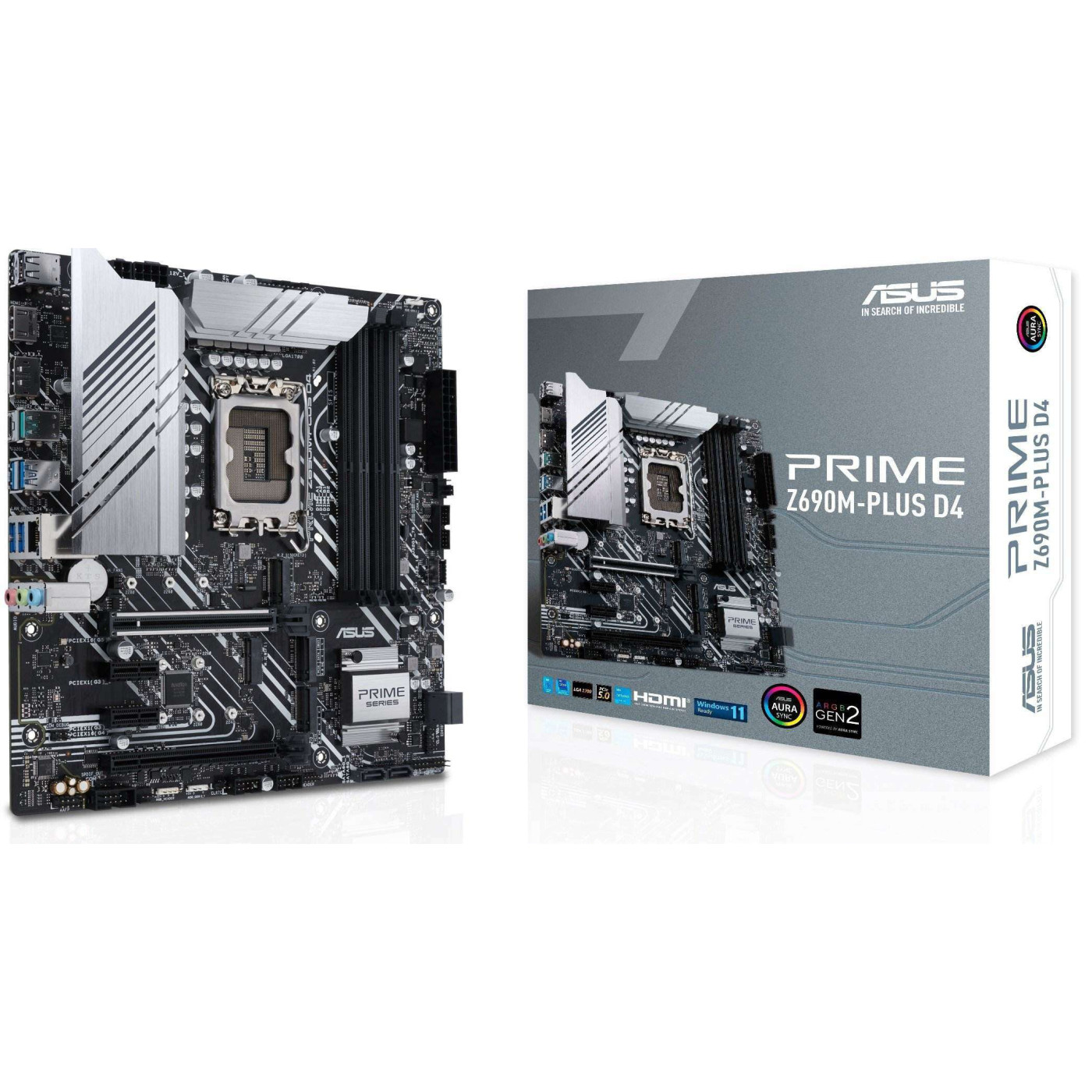 Материнская плата ASUS PRIME Z690M-PLUS D4 (PRIME Z690M-PLUS D4) (Socket 1700, Intel Z690, ATX) Б/у