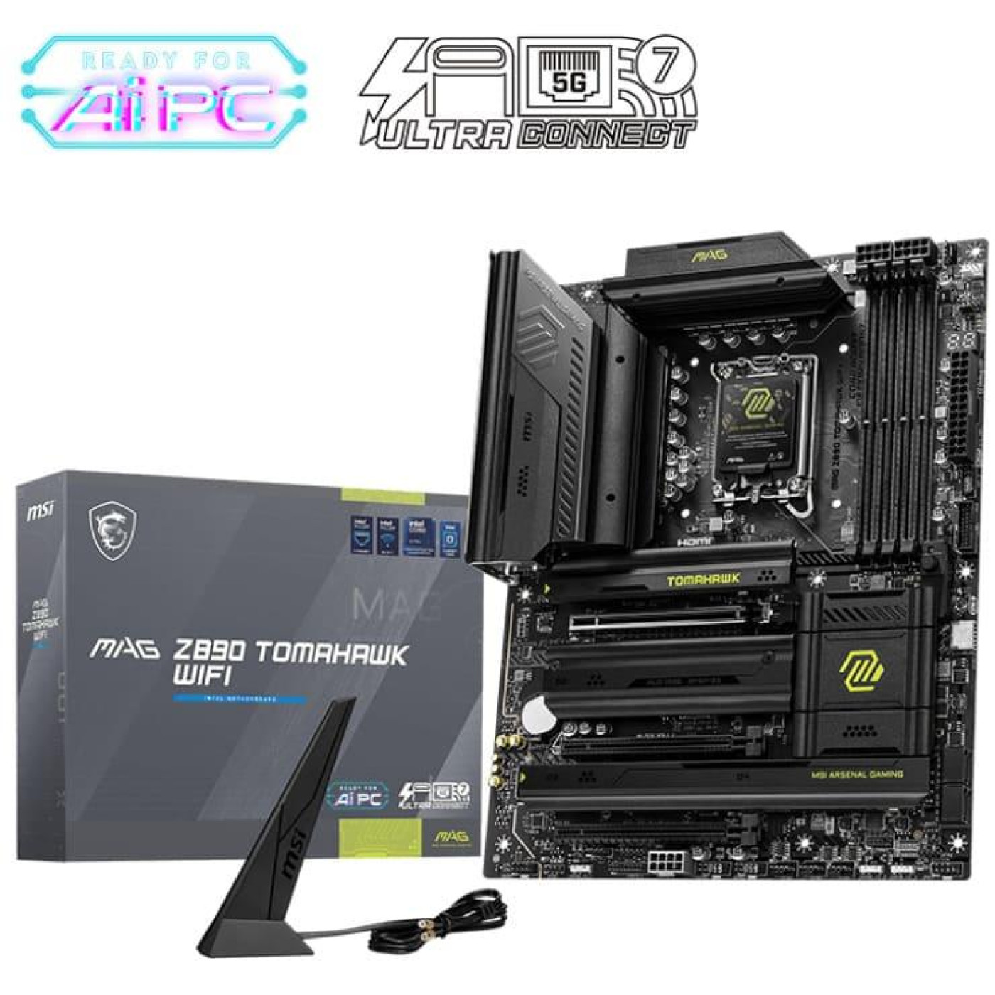 Материнська плата MSI MAG Z890 TOMAHAWK WIFI (MAG Z890 TOMAHAWK WIFI) (Socket 1851, Intel Z890, ATX) Б/в