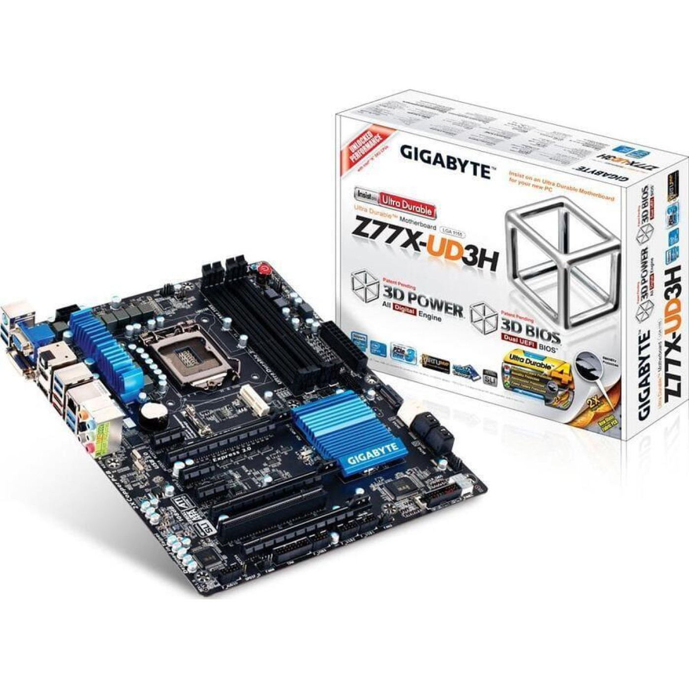 Материнська плата Gigabyte Gigabyte GA-Z77X-UD3H ( (Socket 1155, Intel Z77, ATX) Б/в