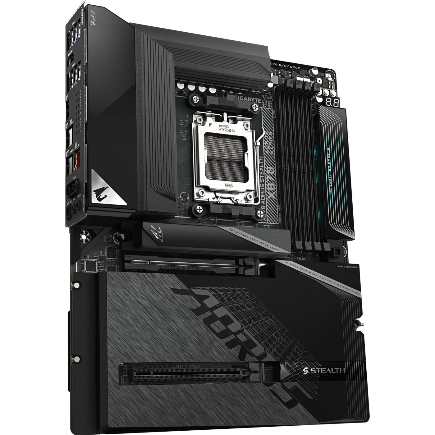 Материнська плата Gigabyte X870 AORUS STEALTH (X870 AORUS STEALTH) (Socket AM5, AMD X870, ATX)