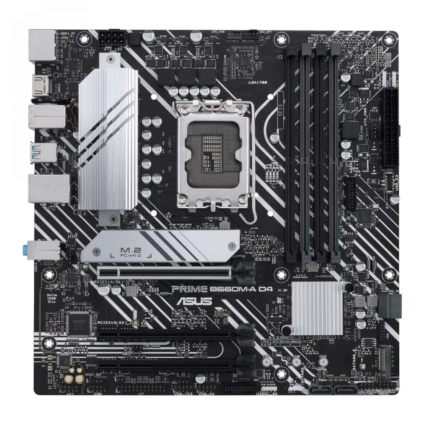 Материнська плата ASUS PRIME B660M-A D4-CSM (PRIME B660M-A D4-CSM) (Socket 1700, Intel B660, Micro-ATX)