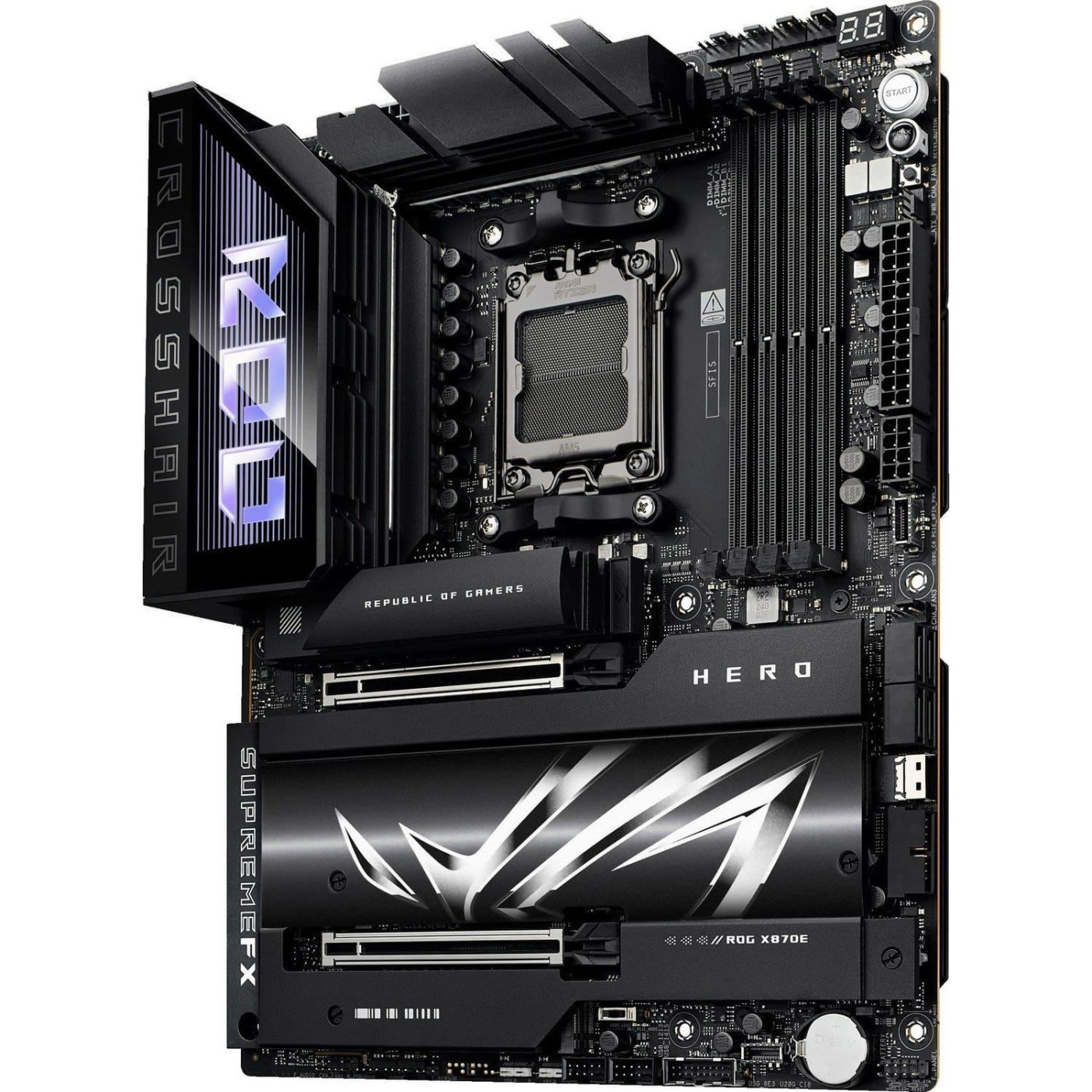 Материнська плата ASUS ROG CROSSHAIR X870E HERO WiFi (CROSSHAIR X870E HERO) (Socket AM5, ) Б/в
