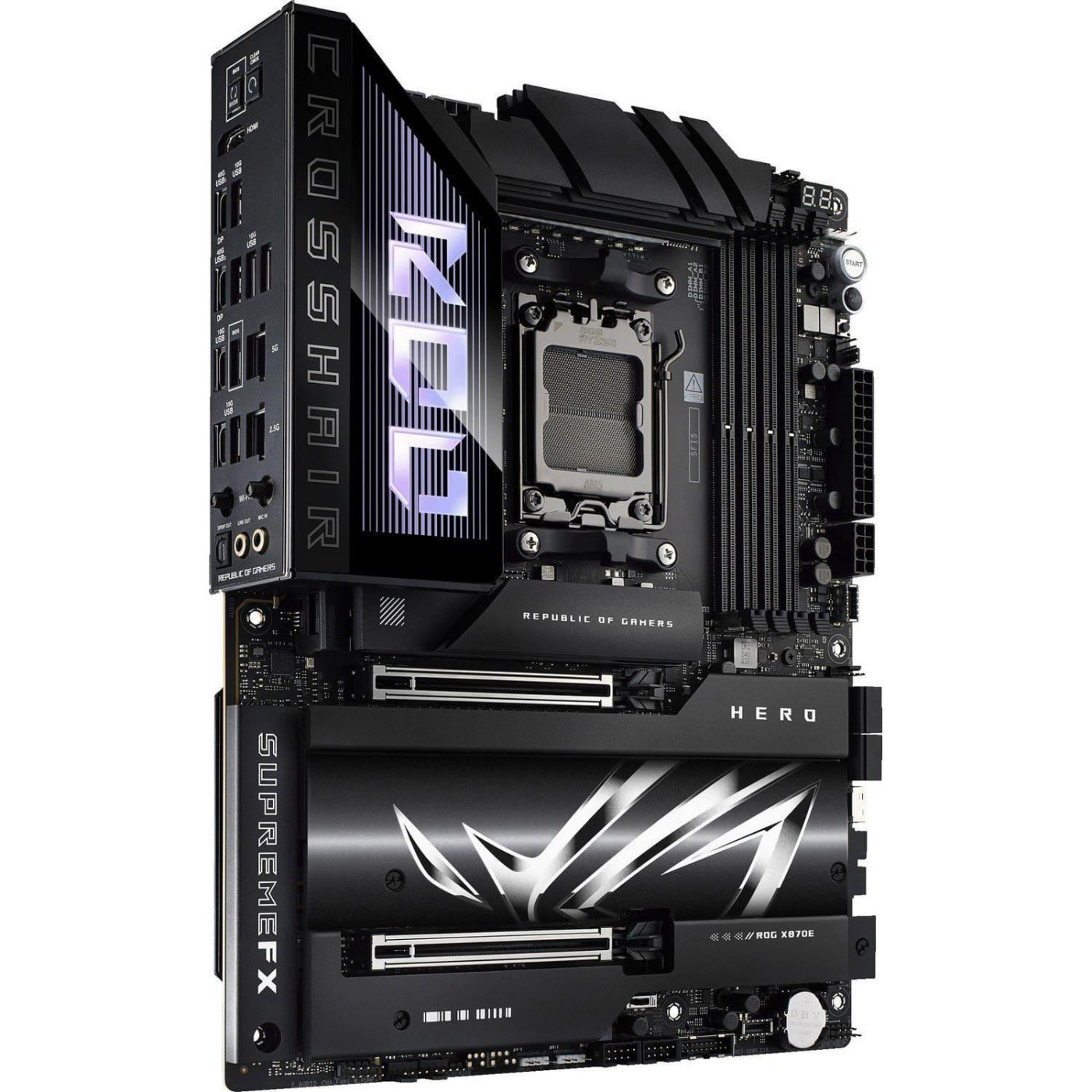 Материнська плата ASUS ROG CROSSHAIR X870E HERO WiFi (CROSSHAIR X870E HERO) (Socket AM5, ) Б/в