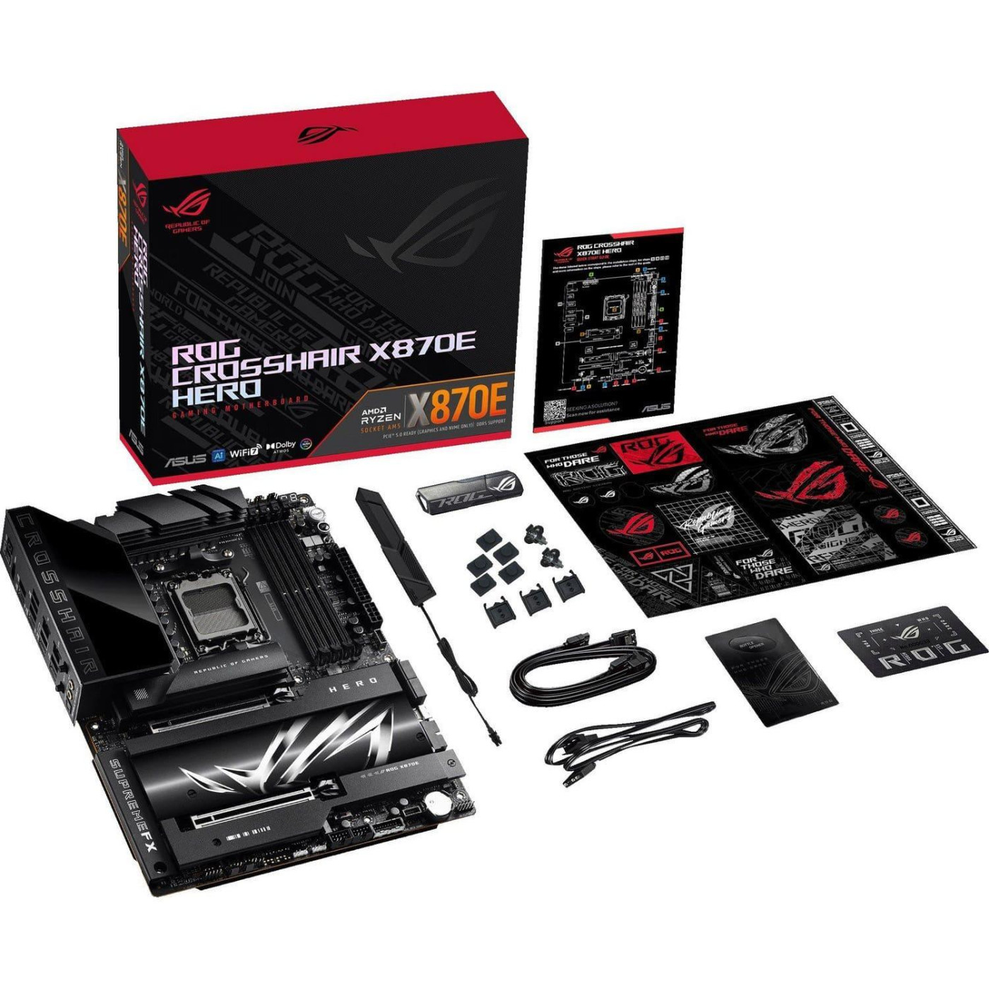 Материнська плата ASUS ROG CROSSHAIR X870E HERO WiFi (CROSSHAIR X870E HERO) (Socket AM5, ) Б/в