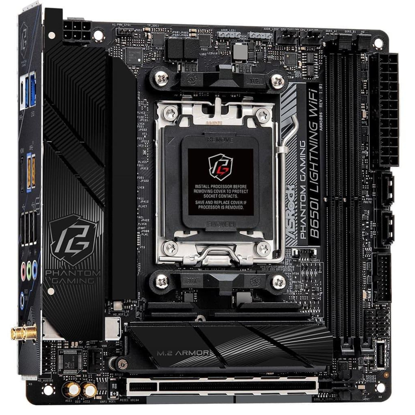 Материнська плата AsRock B650I LIGHTNING WIFI (B650I LIGHTNING WIFI) (Socket AM5, AMD B650, Mini-ITX)