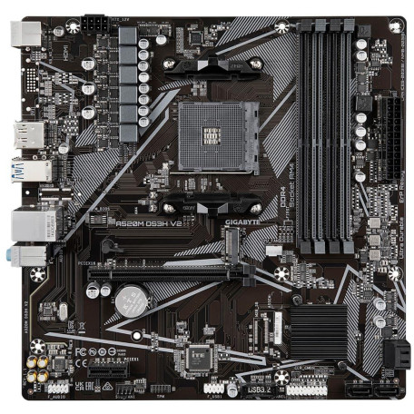 Материнська плата GIGABYTE A520M DS3H V2 (A520M DS3H V2) (Socket AM4, AMD A520, Micro-ATX)
