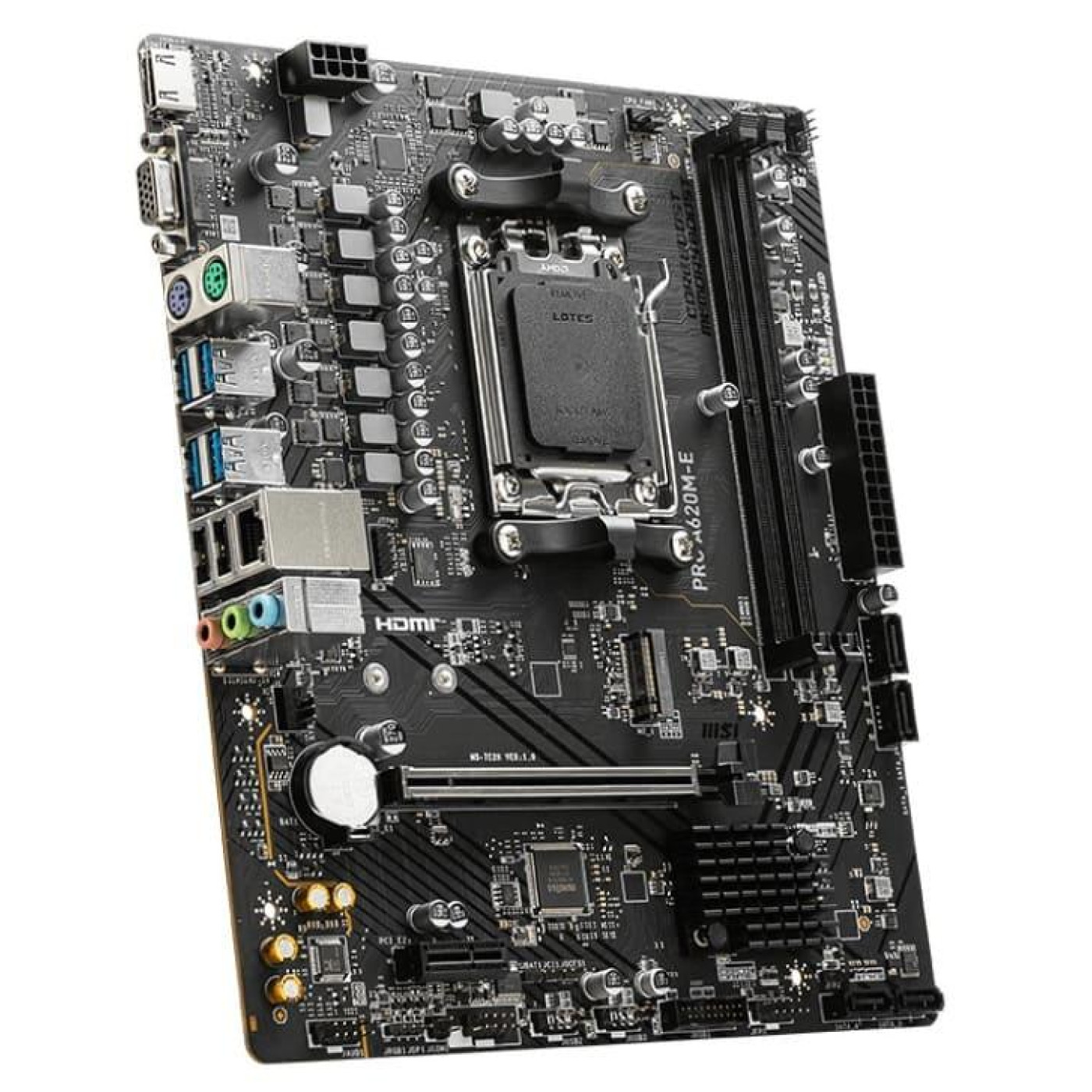 Материнська плата MSI PRO A620M-E (PRO A620M-E) (Socket AM5, AMD A620, Micro-ATX) Б/в