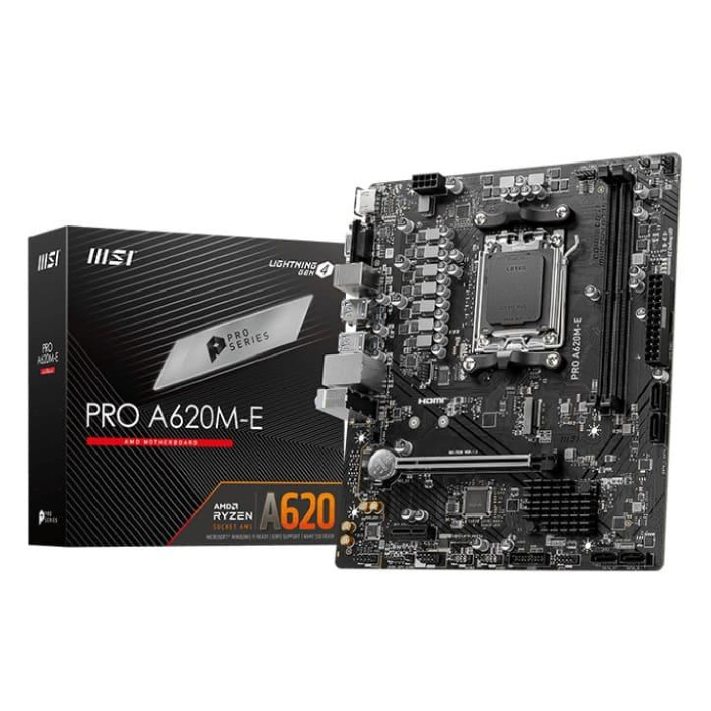 Материнська плата MSI PRO A620M-E (PRO A620M-E) (Socket AM5, AMD A620, Micro-ATX) Б/в