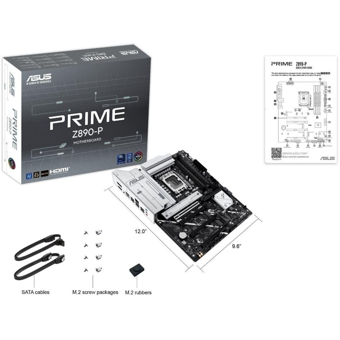 Материнська плата ASUS PRIME Z890-P (PRIME Z890-P) (Socket 1851, Intel Z890, ATX)