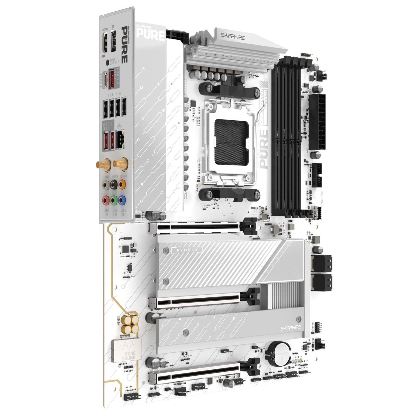 Материнська плата Sapphire PURE B850A WIFI7 (52123-11-40G) (Socket AM5, AMD B850, ATX)