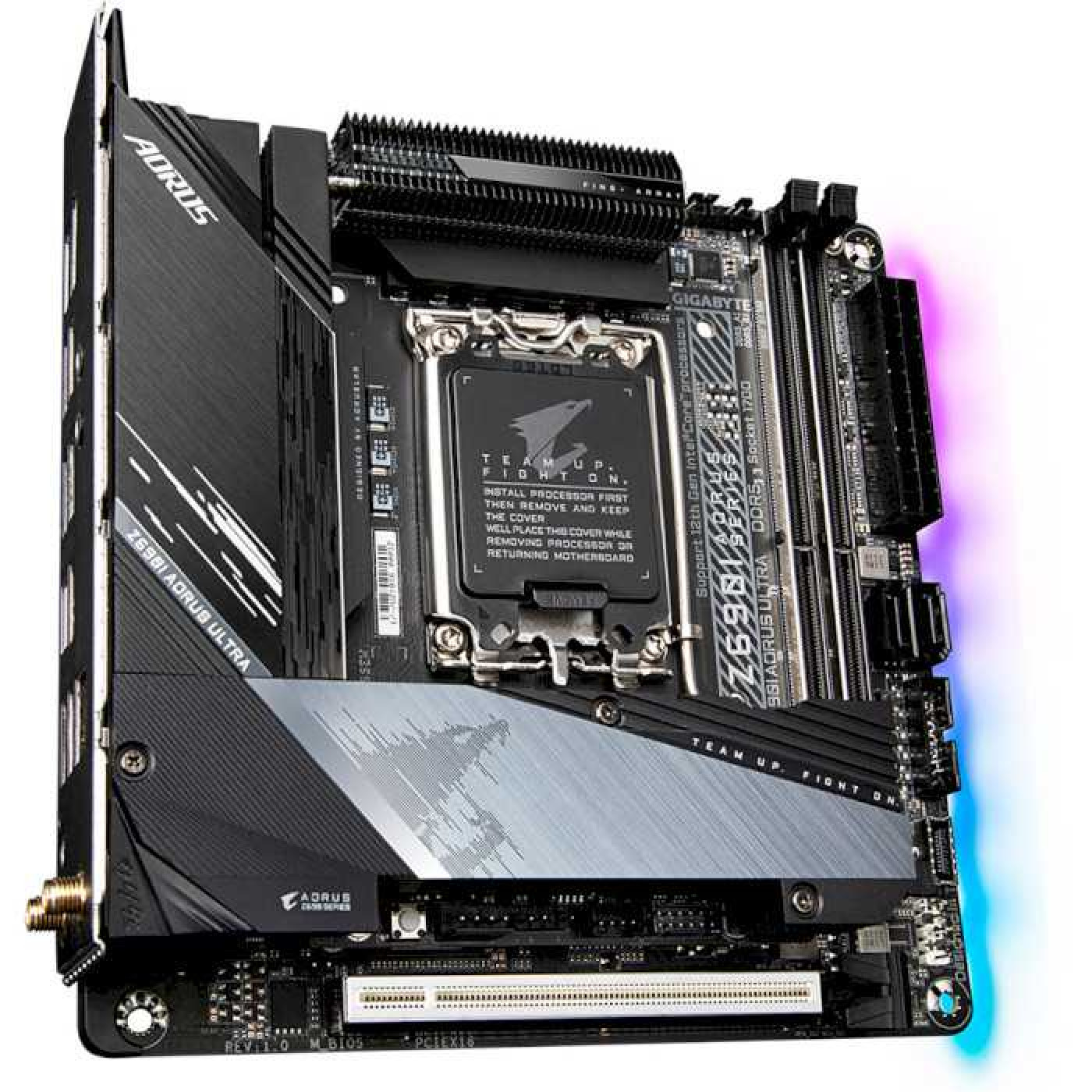 Материнская плата Gigabyte Z690I AORUS ULTRA (Z690I AORUS ULTRA) (Socket 1700, Intel Z690, Mini-ITX)