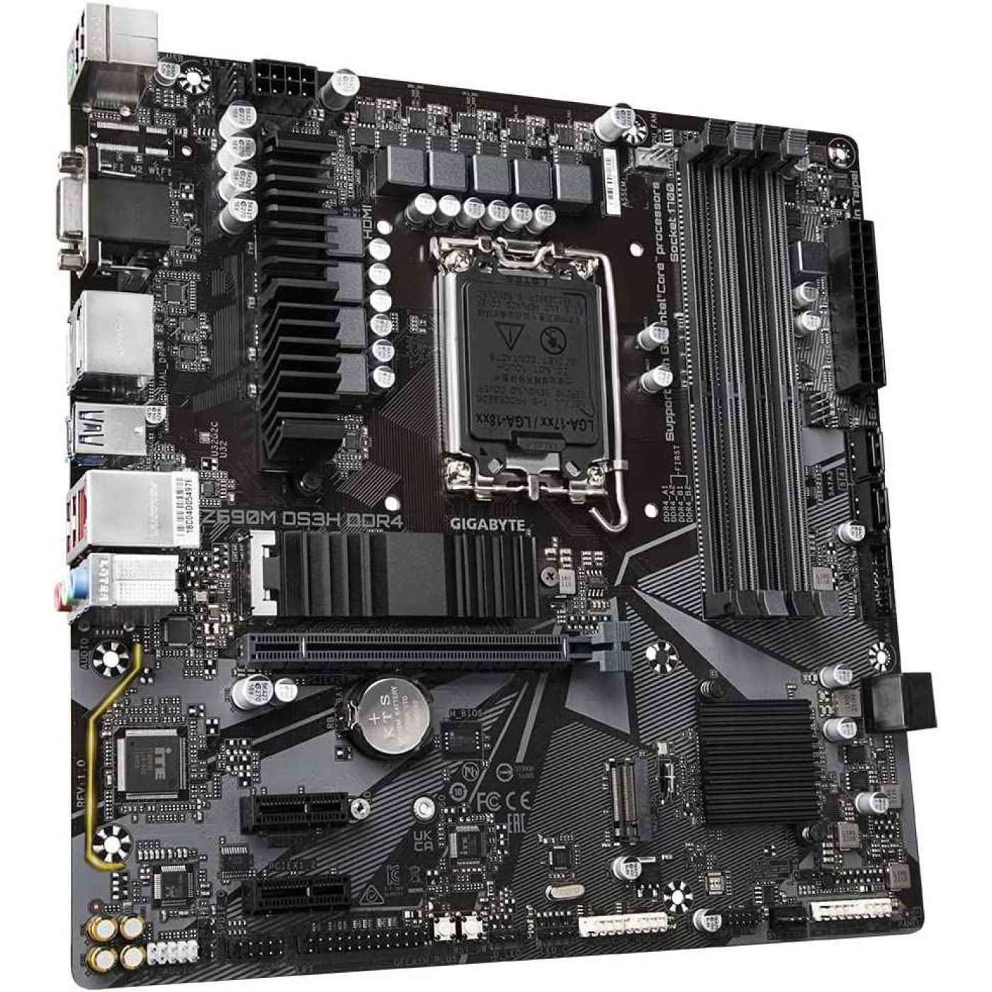 Материнская плата Gigabyte Z690M DS3H DDR4 (Z690M DS3H DDR4) (Socket 1700, Intel Z690, Micro-ATX) Б/у,U1