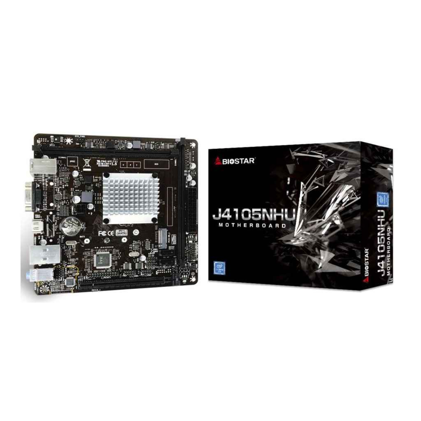 Материнська плата Biostar J4105NHU (J4105NHU) (Integrated CPU, Mini-ITX)