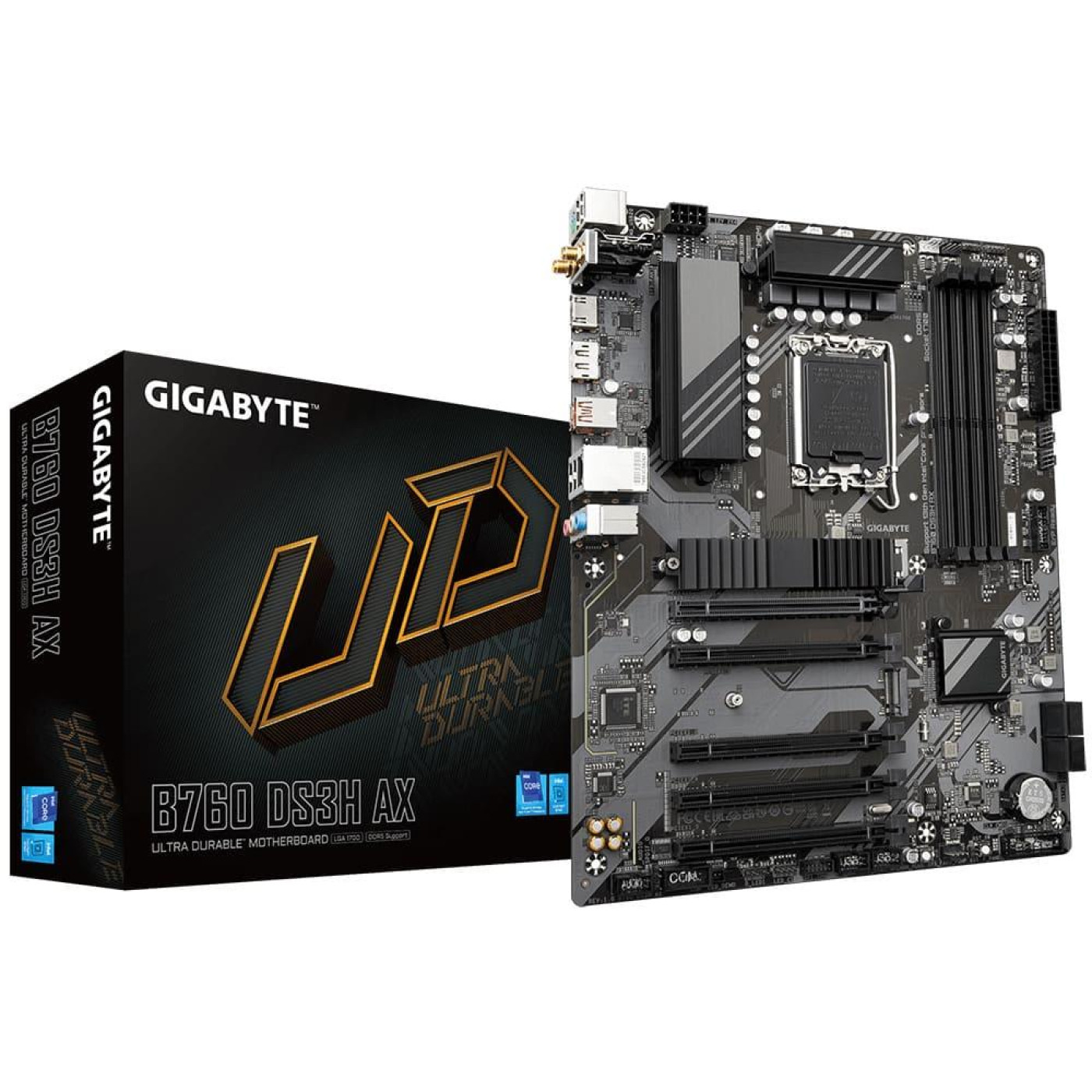 Материнская плата Gigabyte B760 DS3H AX (B760 DS3H AX) (Socket 1700, Intel B760, ATX)