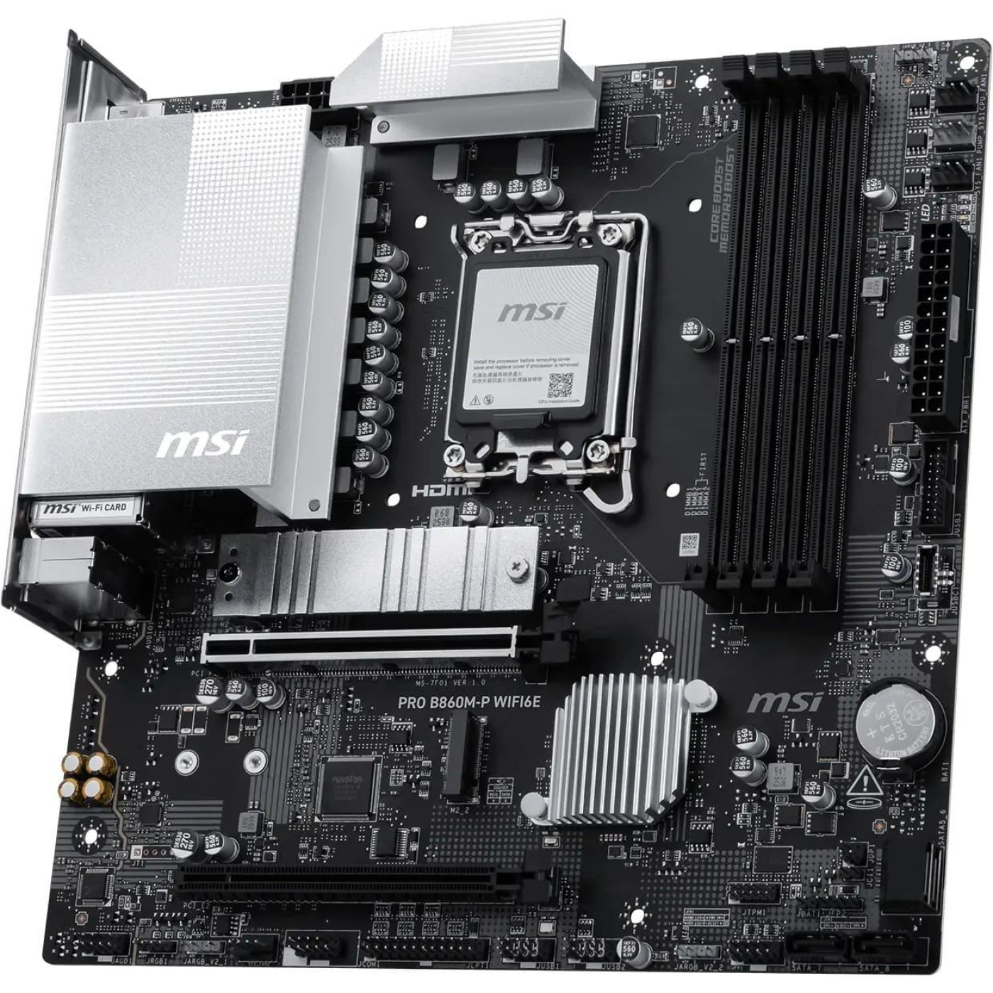 Материнська плата MSI PRO B860M-P WIFI6E (PRO B860M-P WIFI6E) (Socket 1851, Intel B860, Micro-ATX)
