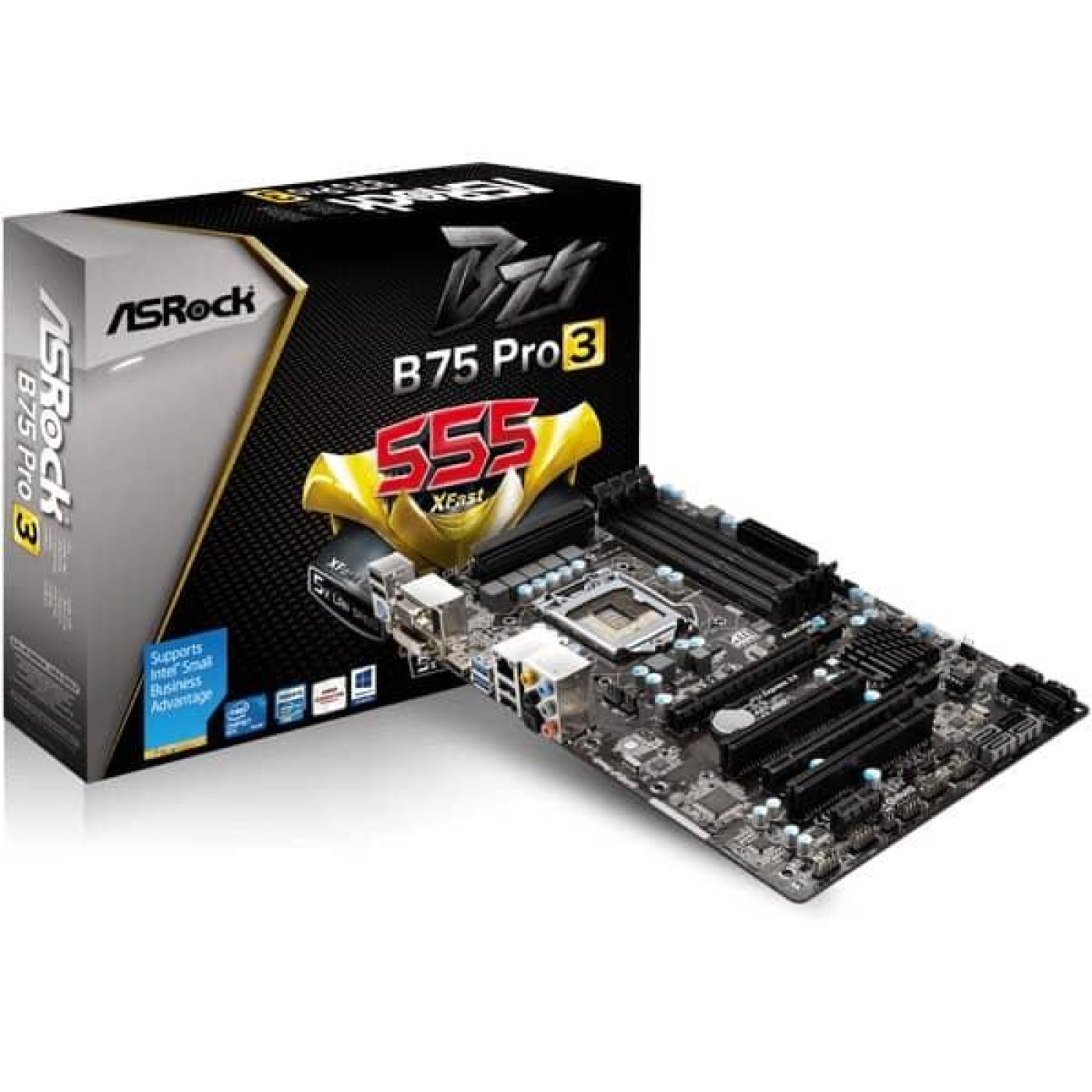 Материнская плата AsRock B75 Pro3 B75 Pro3) (s1155, Intel B75, ATX) Б/у
