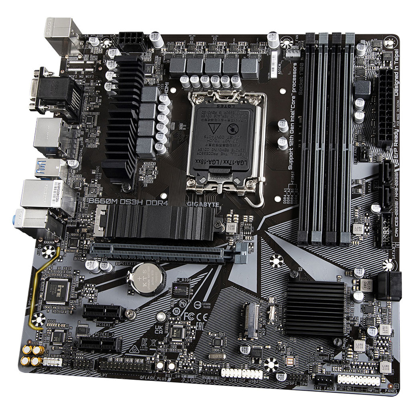 Материнская плата Gigabyte B660M DS3H DDR4 (B660M DS3H DDR4) (Socket 1700, Intel B660, Micro-ATX) Б/у