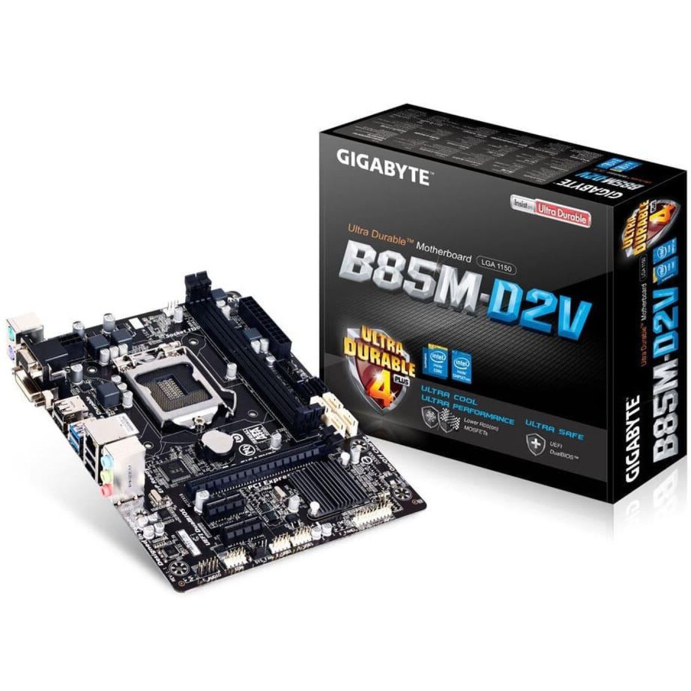 Материнская плата Gigabyte GA-B85M-D2V (GA-B85M-D2V) (Socket 1150, Intel B85, Micro-ATX) Б/у