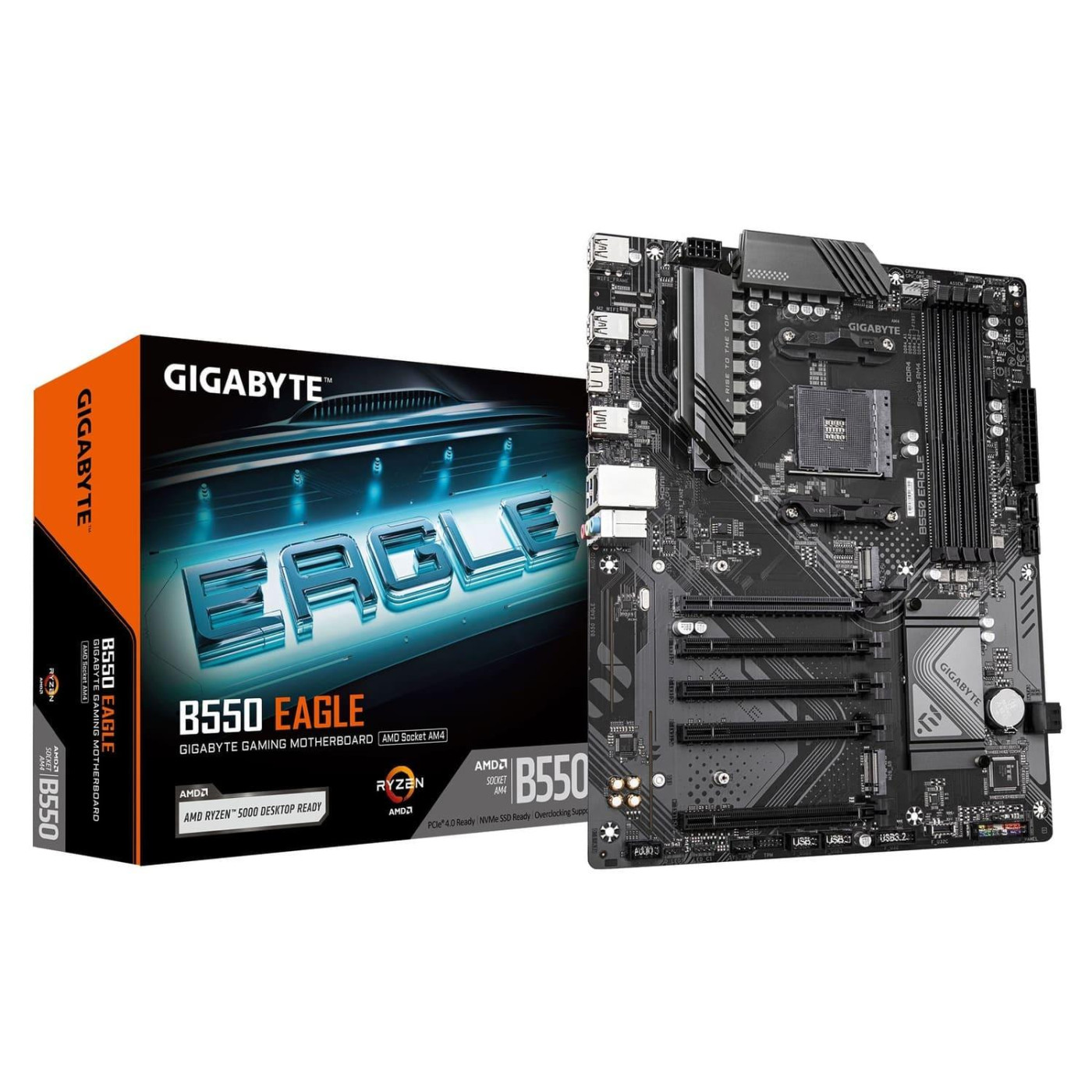 Материнська плата GIGABYTE B550 EAGLE (B550 EAGLE) (Socket AM4, AMD B550, ATX)