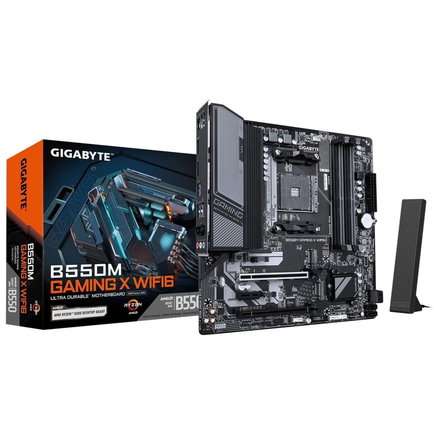 Материнська плата GIGABYTE B550M GAMING X WIFI6 (B550M GAMING X WIFI6) (Socket AM4, AMD B550, Micro-ATX)