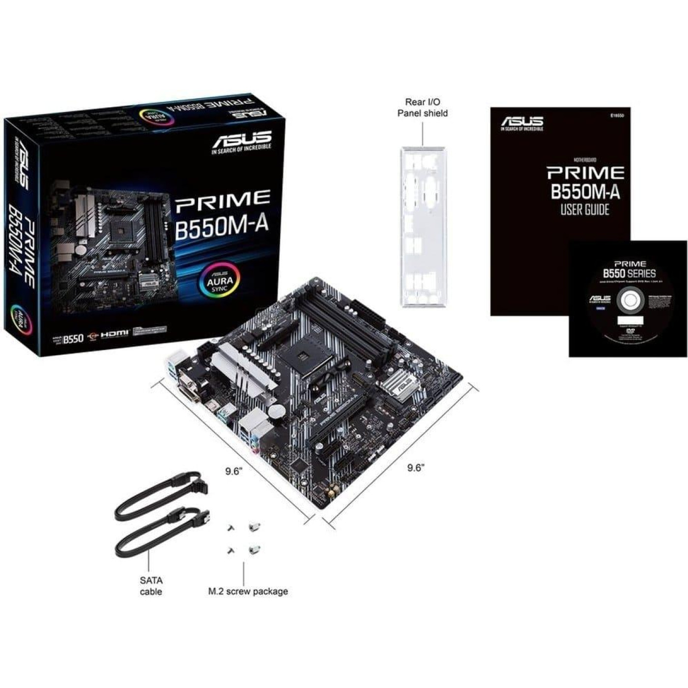 Материнська плата ASUS PRIME B550M-A (Prime B550M-A) (Socket AM4, AMD B550, Micro-ATX) Б/в
