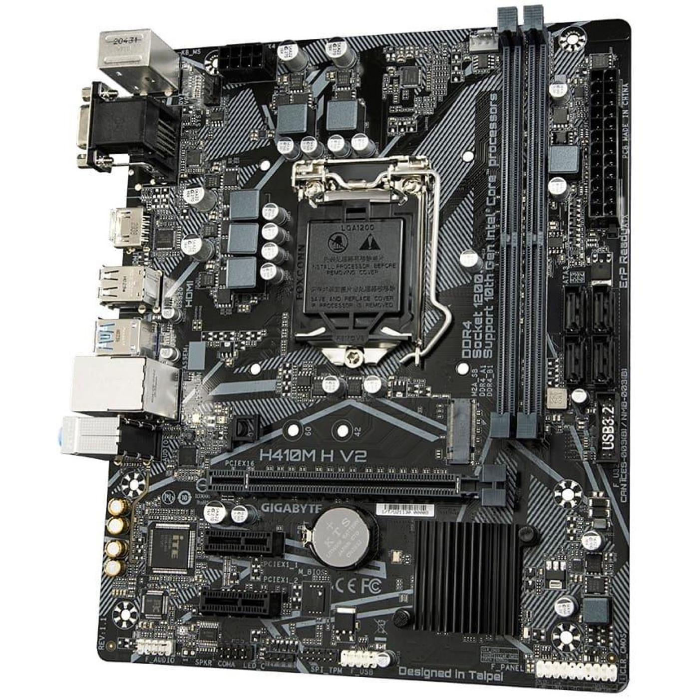 Материнська плата Gigabyte H410M H V2 (H410M H V2) (Socket 1200, Intel H410, Micro-ATX)