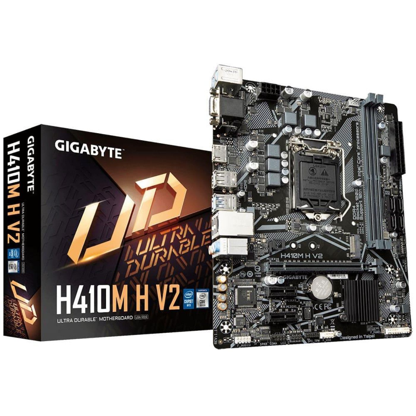 Материнська плата Gigabyte H410M H V2 (H410M H V2) (Socket 1200, Intel H410, Micro-ATX)