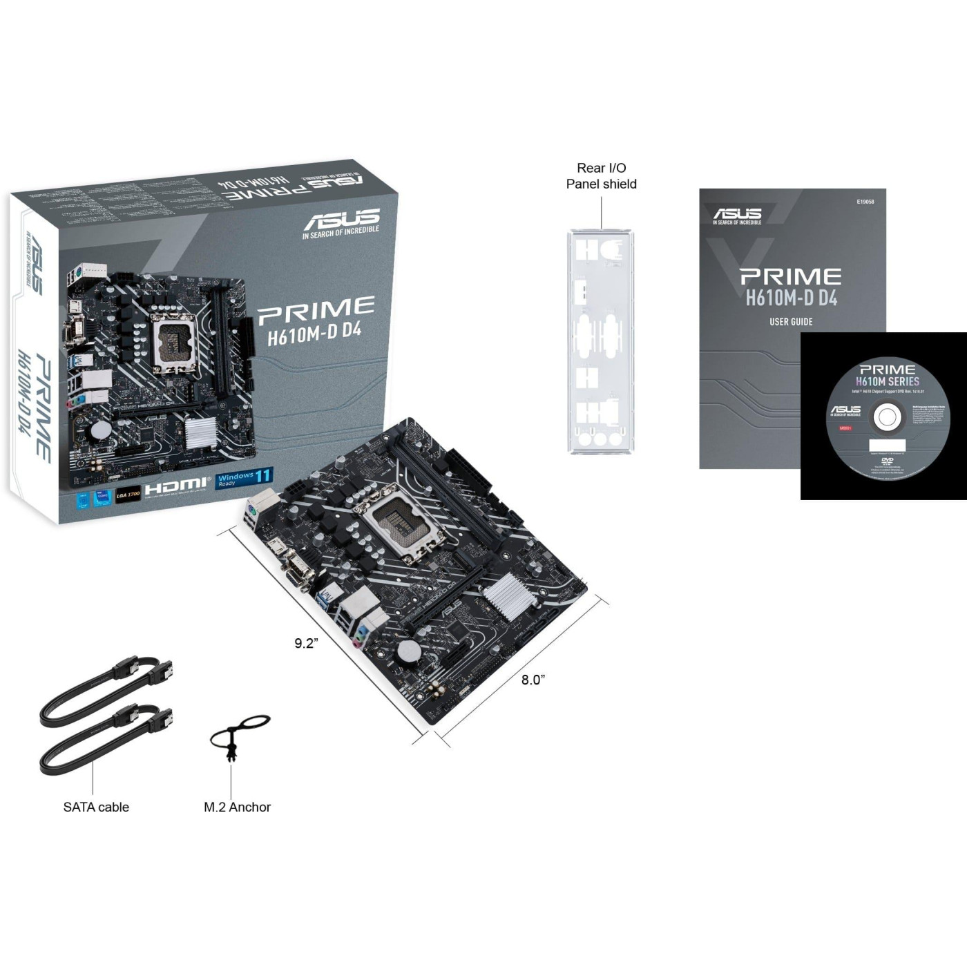 Материнська плата ASUS PRIME H610M-D D4 (PRIME H610M-D D4) (Socket 1700, Intel H610, Micro-ATX)