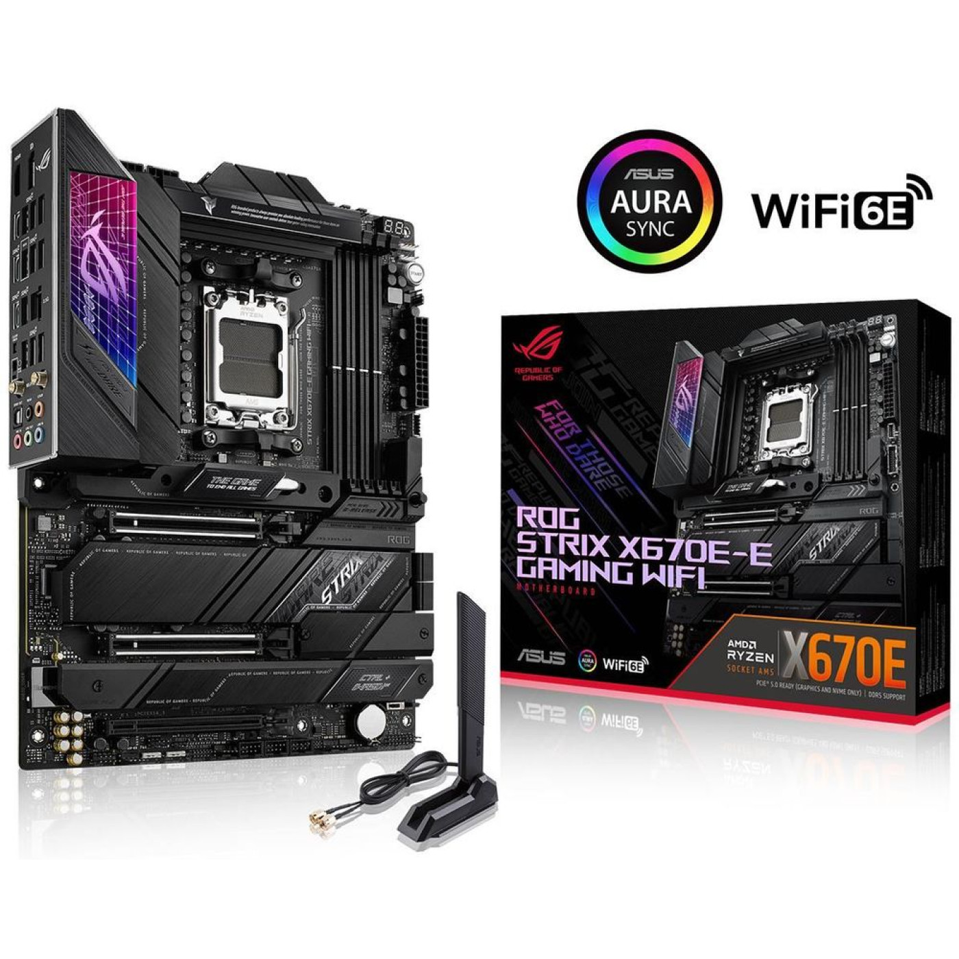 Материнська плата ASUS ROG STRIX X670E-E GAMING WIFI (ROG STRIX X670E-E GAMING WIFI) (Socket AM5, AMD X670, ATX) Б/в
