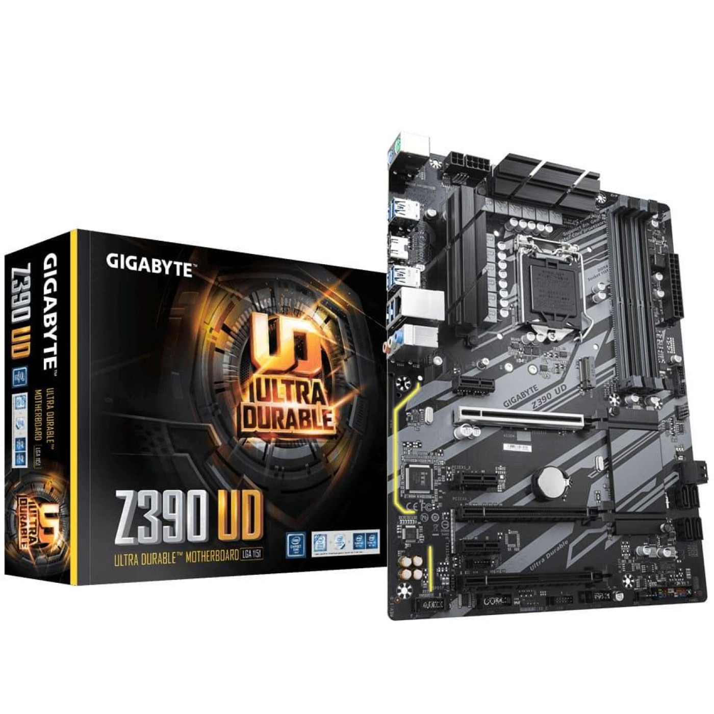 Материнская плата Gigabyte Z390 UD (Z390 UD) (Socket 1151 v2, Intel Z390, ATX) Б/у,U1