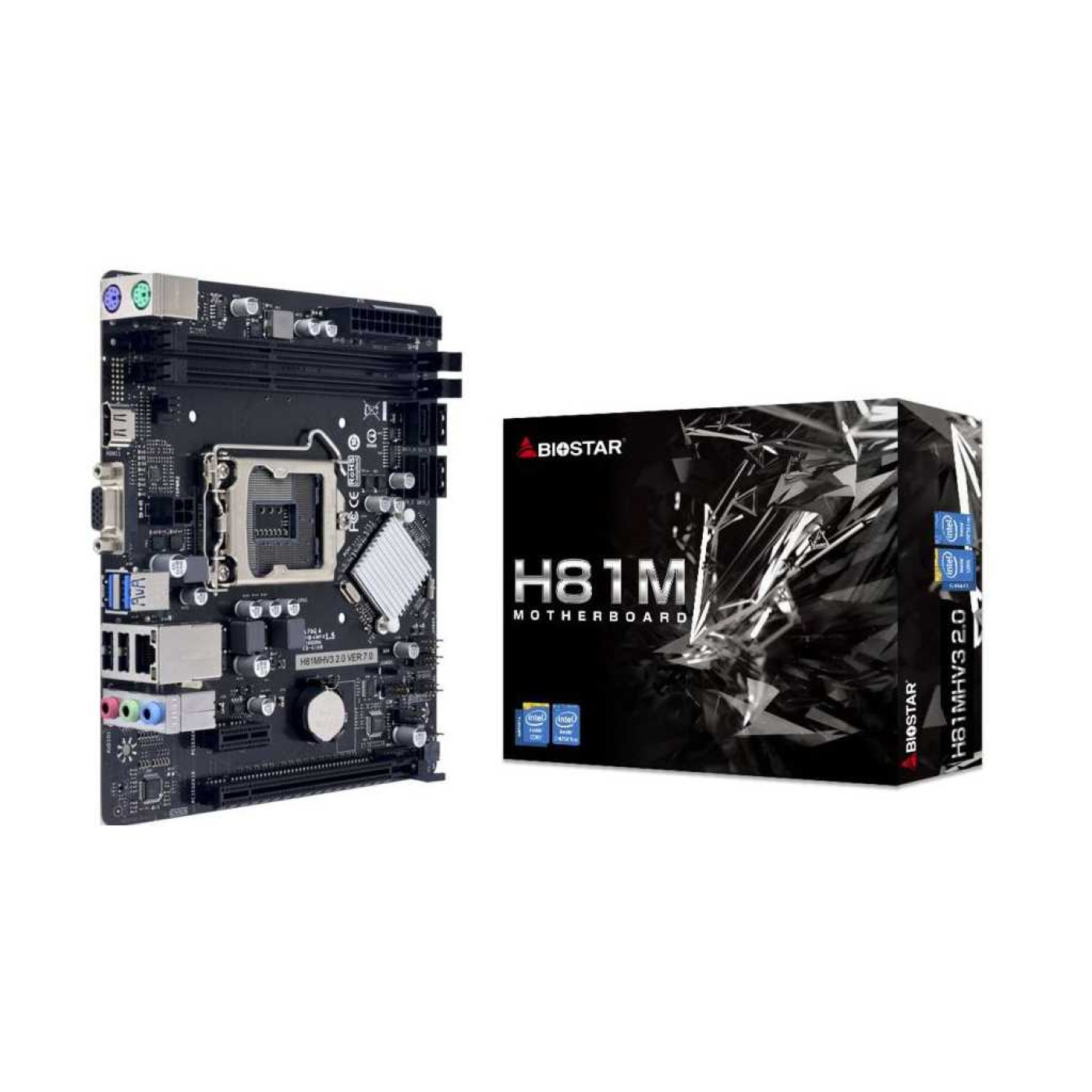 Материнська плата Biostar H81MHV3 3.0 (H81MHV3 3.0) (Socket 1150, Intel H81, Micro-ATX)
