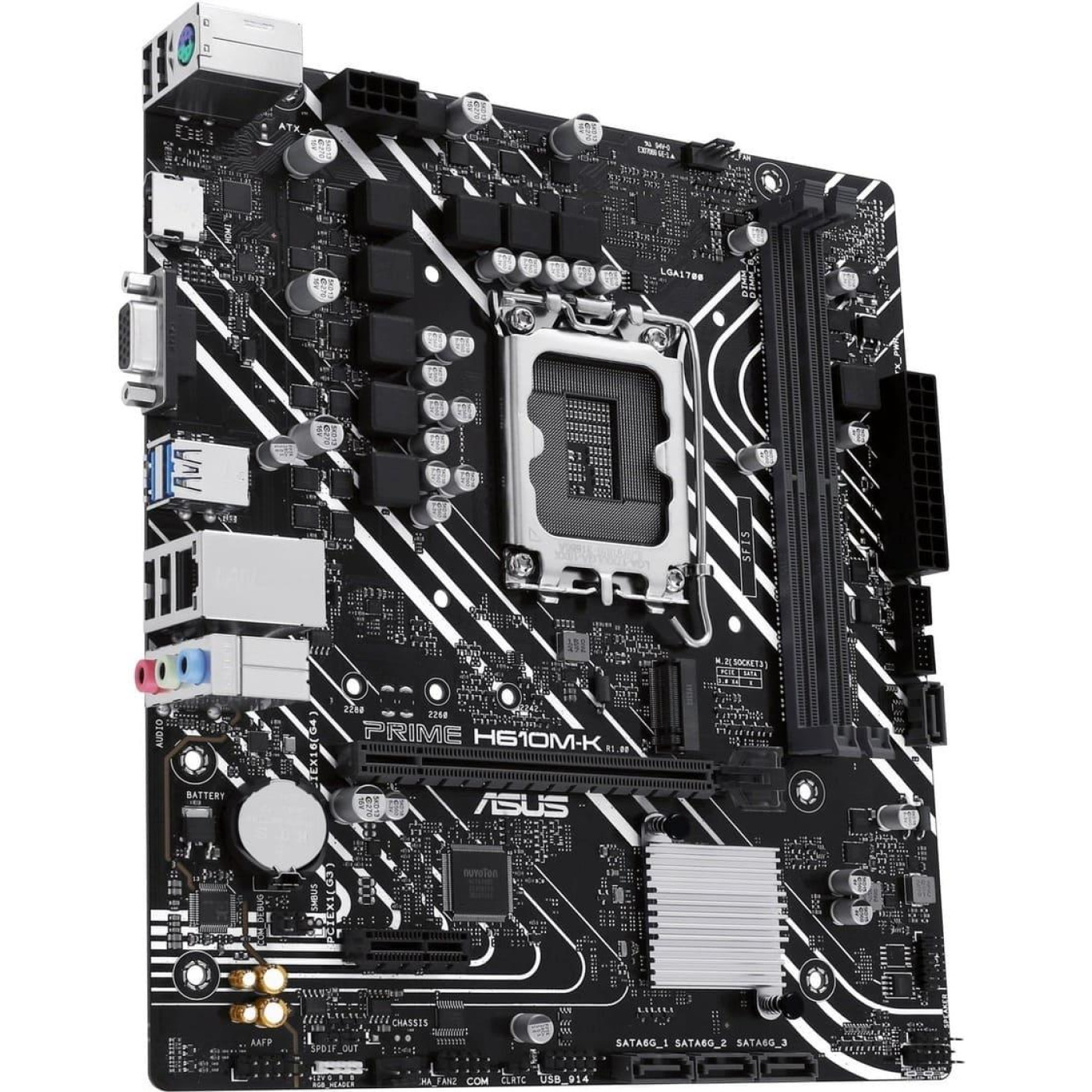 Материнская плата ASUS PRIME H610M-K (PRIME H610M-K) (Socket 1700, Intel H610, Micro-ATX)