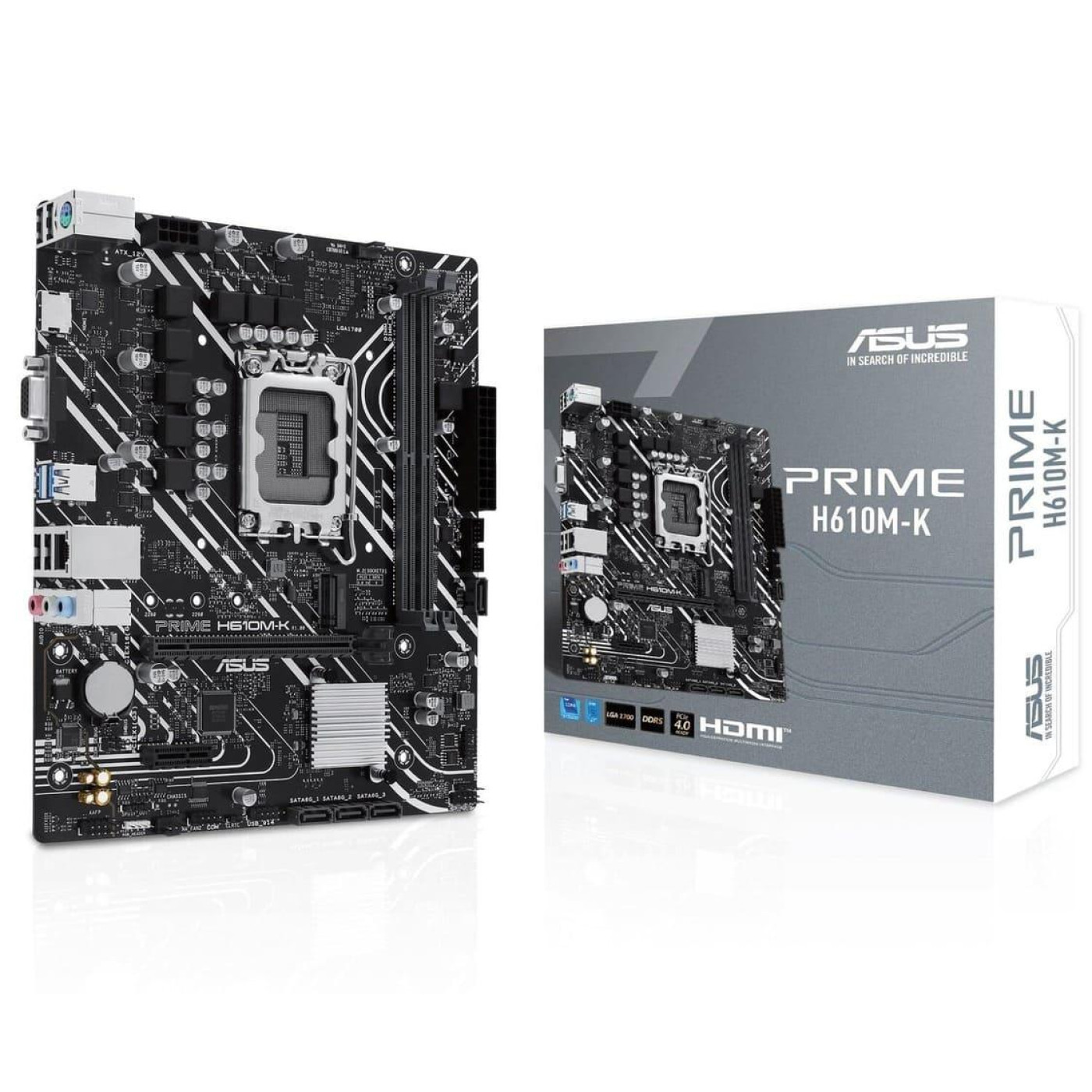 Материнская плата ASUS PRIME H610M-K (PRIME H610M-K) (Socket 1700, Intel H610, Micro-ATX)