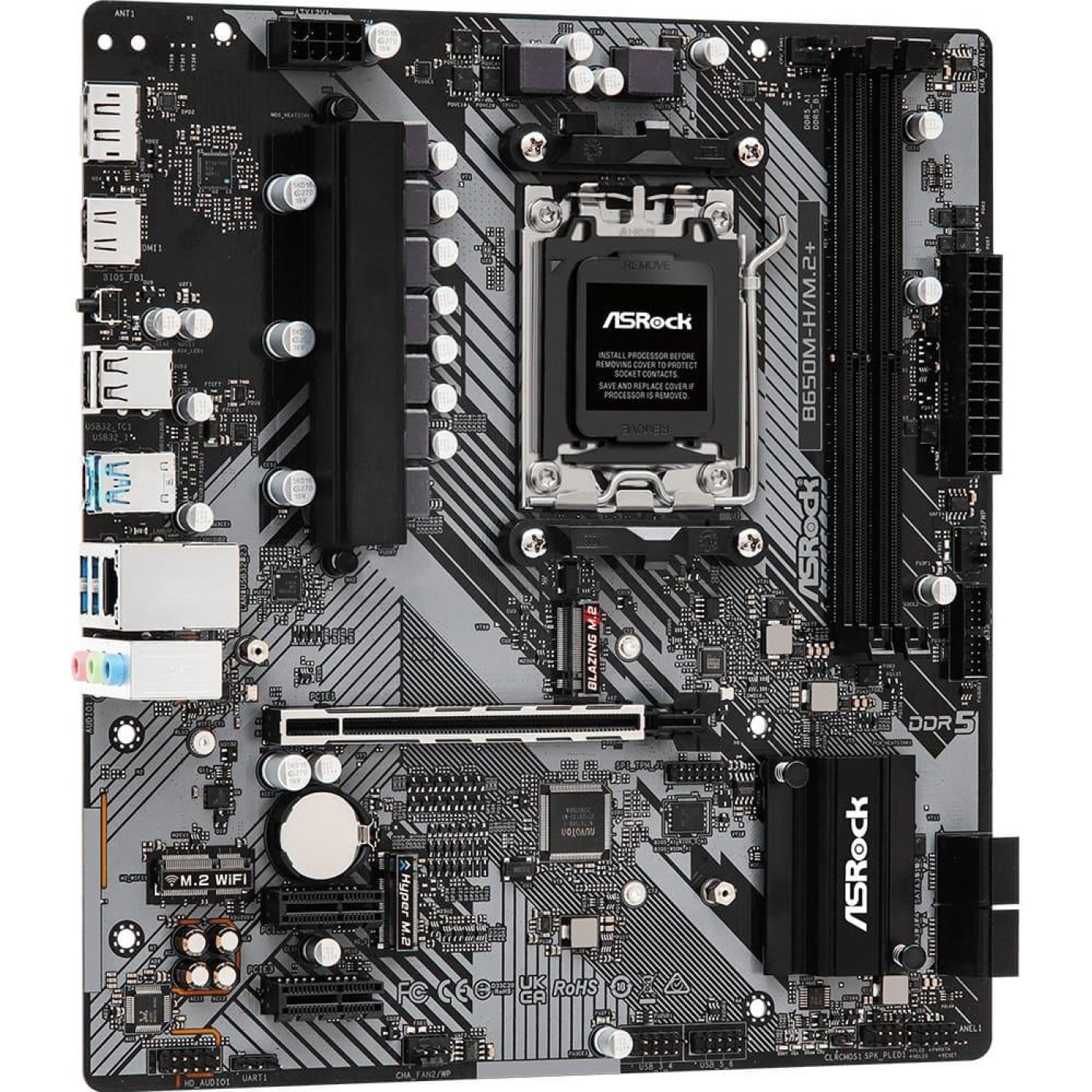 Материнська плата AsRock B650M-H/M.2+ (B650M-H/M.2+) (Socket AM5, AMD B650, Micro-ATX)