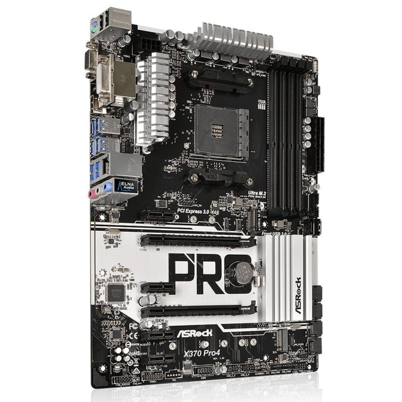Материнська плата AsRock X370 Pro4 (X370 Pro4) (Socket AM4, AMD X370, ATX) Б/в