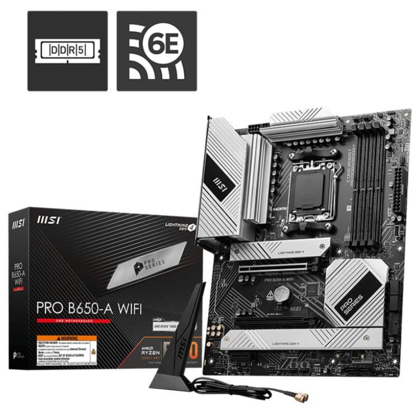 Материнська плата MSI PRO B650-A WIFI (PRO B650-A WIFI) (Socket AM5, AMD B650, ATX)