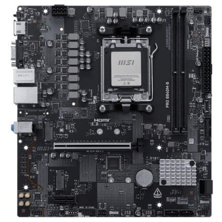 Материнська плата MSI PRO B840M-B (PRO B840M-B) (Socket AM5, AMD B840, Micro-ATX)