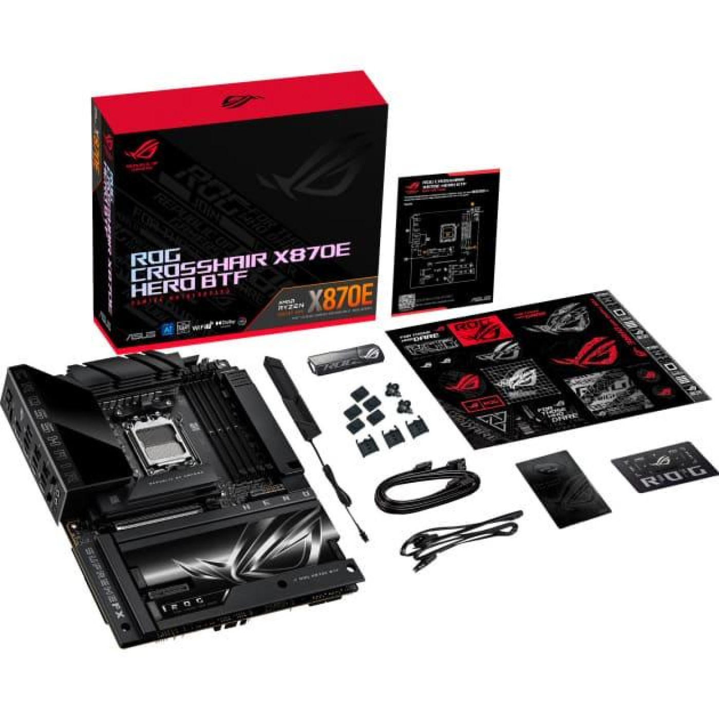 Материнская плата ASUS ROG CROSSHAIR X870E HERO BTF (ROG CROSSHAIR X870E HERO BTF) (Socket AM5, AMD X870E, ATX)