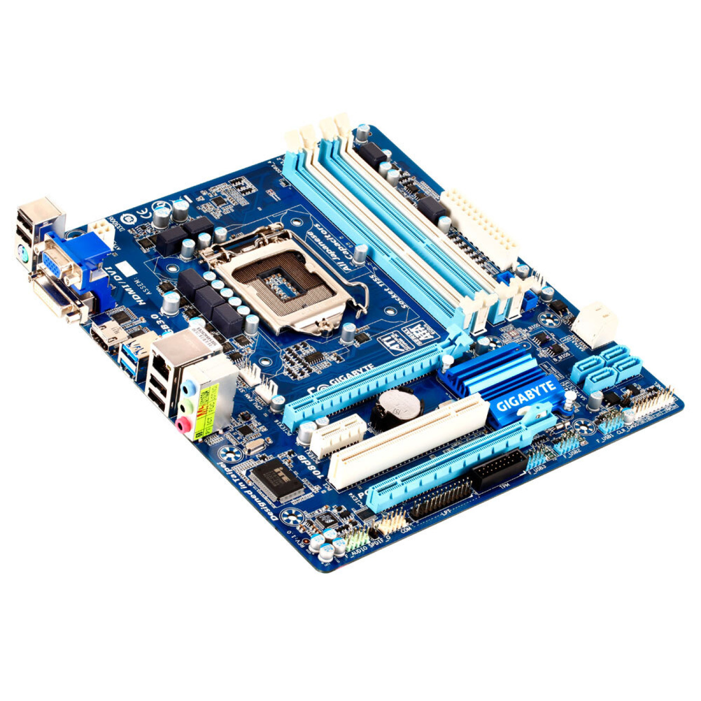 Материнская плата Gigabyte GA-H77M-D3H (GA-H77M-D3H) (Socket 1155, Intel H77, Micro-ATX) Б/у