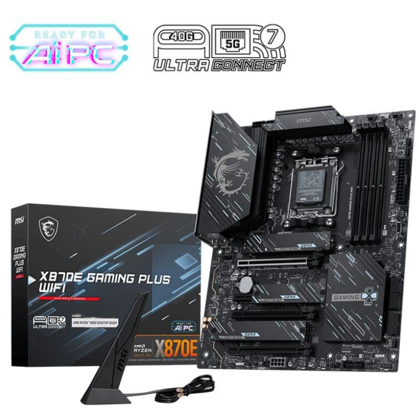 Материнская плата MSI X870E GAMING PLUS WIFI (X870E GAMING PLUS WIFI) (Socket AM5, AMD X870E, ATX)