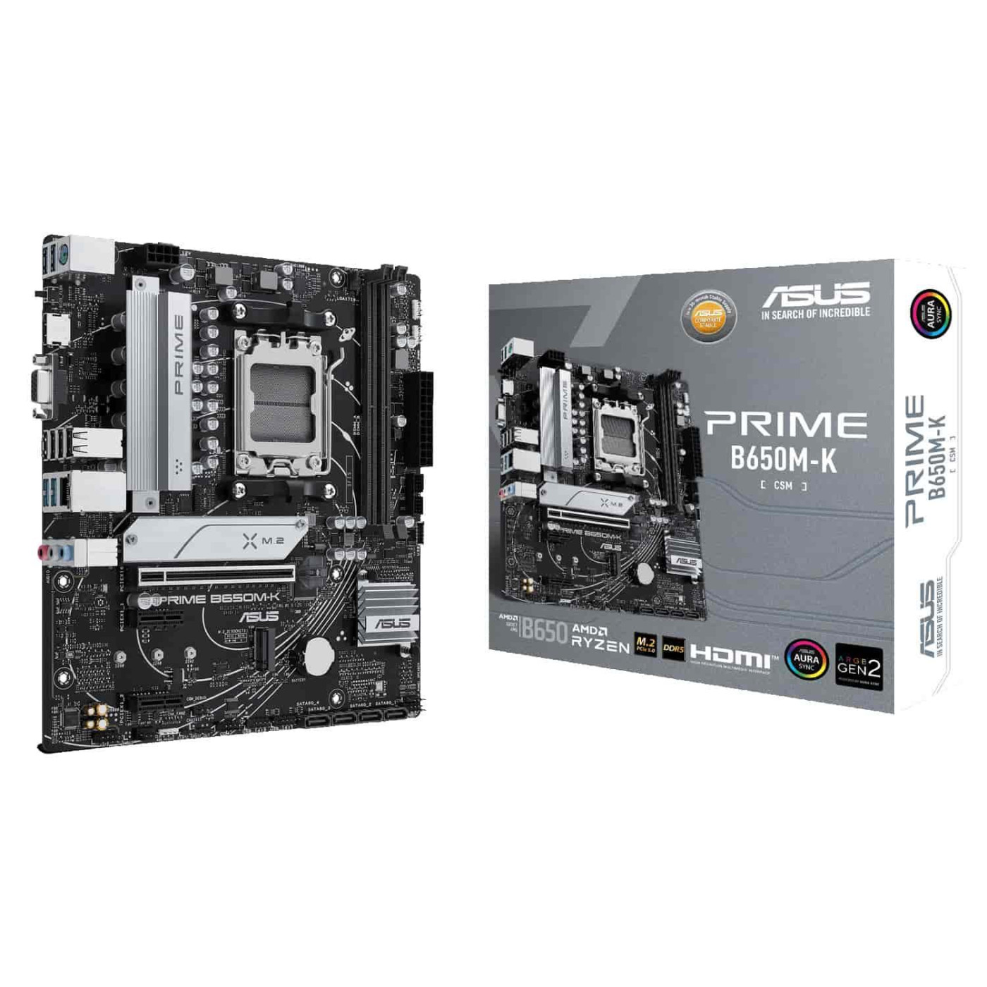 Материнська плата ASUS PRIME B650M-K (PRIME B650M-K) (Socket AM5, AMD B650, Micro-ATX)