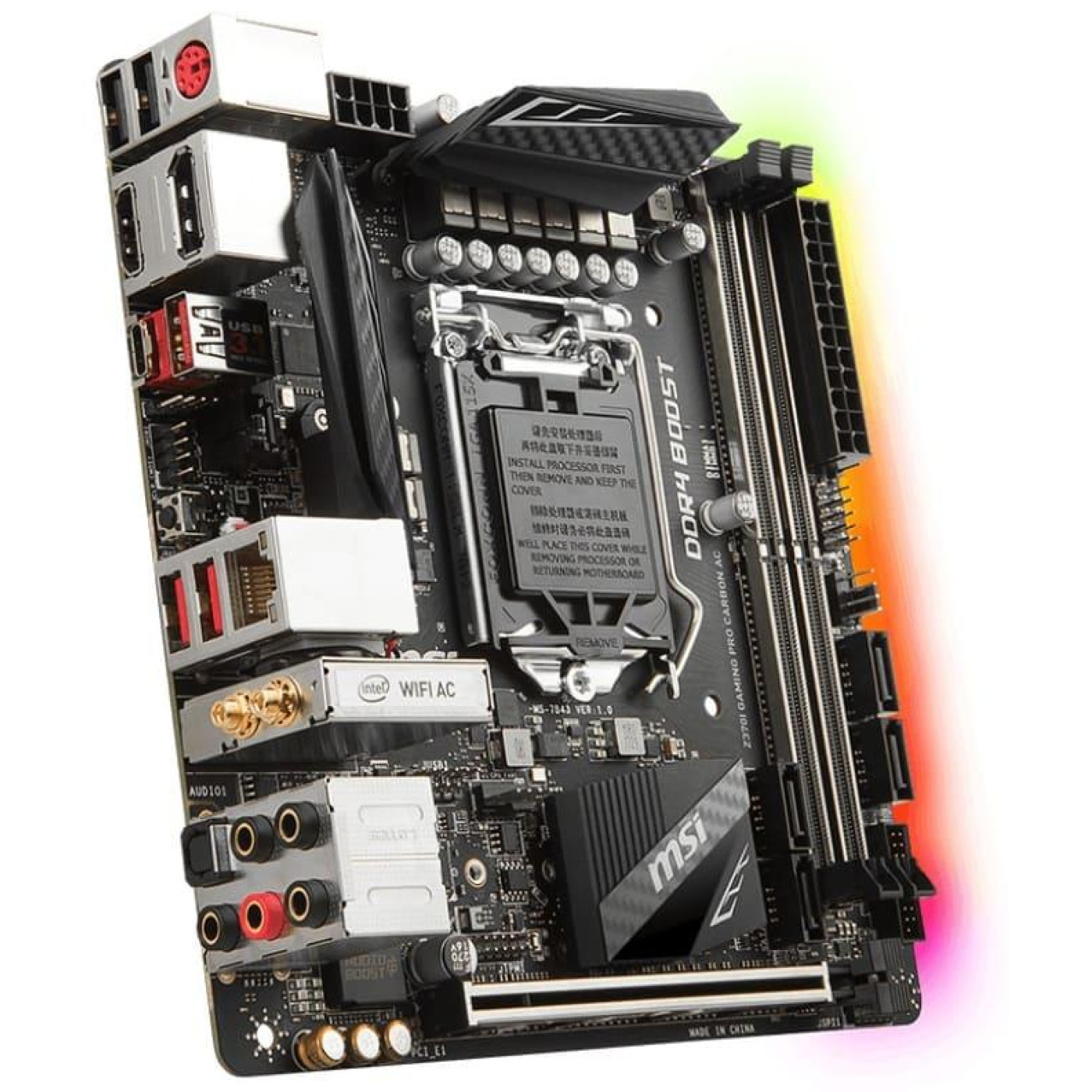 Материнская плата MSI Z370I Gaming Pro Carbon AC (Z370I Gaming Pro Carbon AC) Б/у