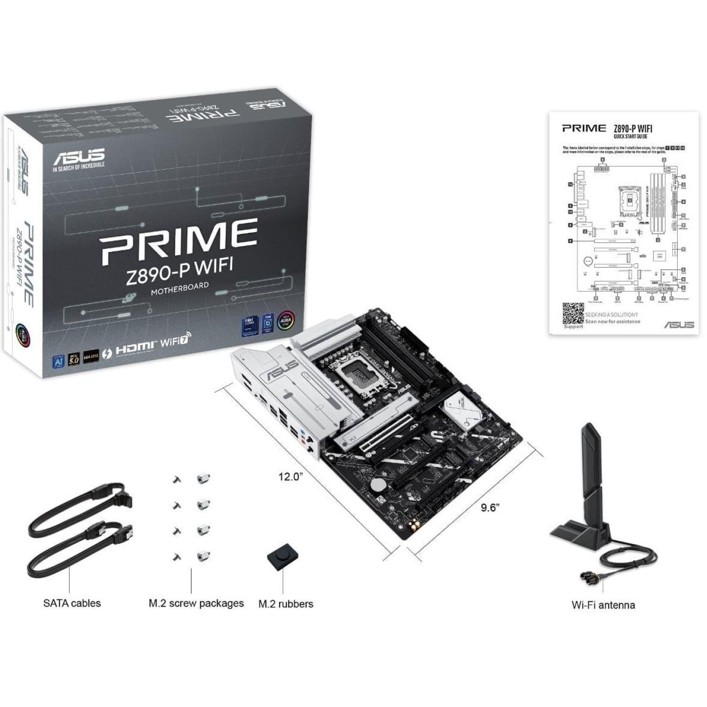 Материнська плата ASUS PRIME Z890-P WIFI (PRIME Z890-P WIFI) (Socket 1851, Intel Z890, ATX)