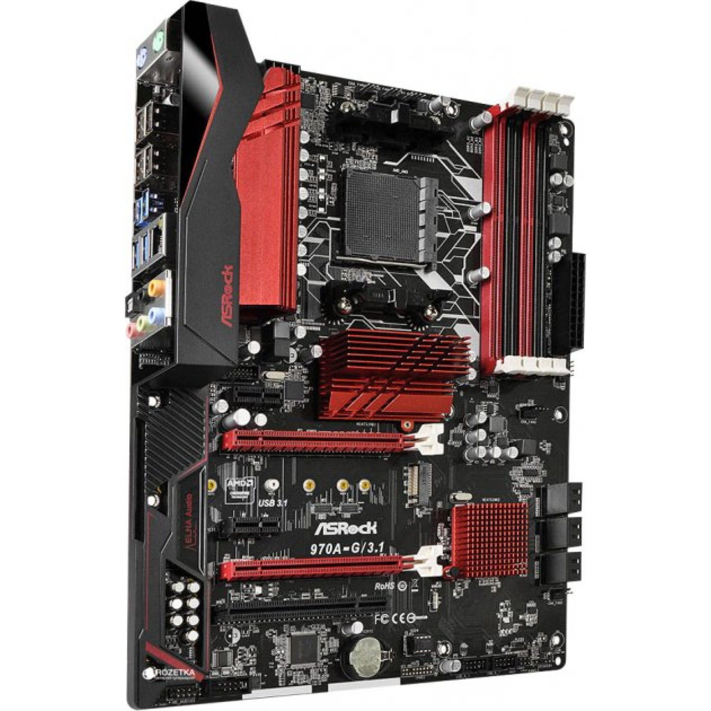 Материнская плата AsRock 970A-G/3.1 (970A-G/3.1) (sAM3/AM3+, AMD 970, ATX) Б/у,U1