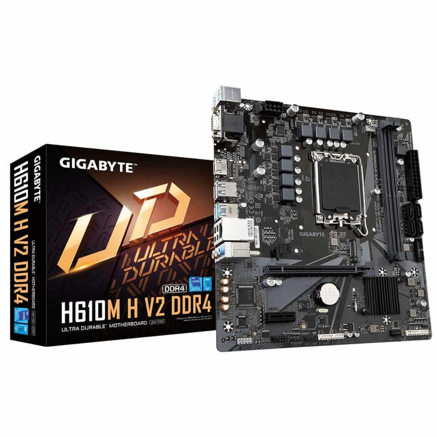 Материнська плата Gigabyte H610M H V2 DDR4 (H610M H V2 DDR4) (Socket 1700, Intel H610, Micro-ATX)