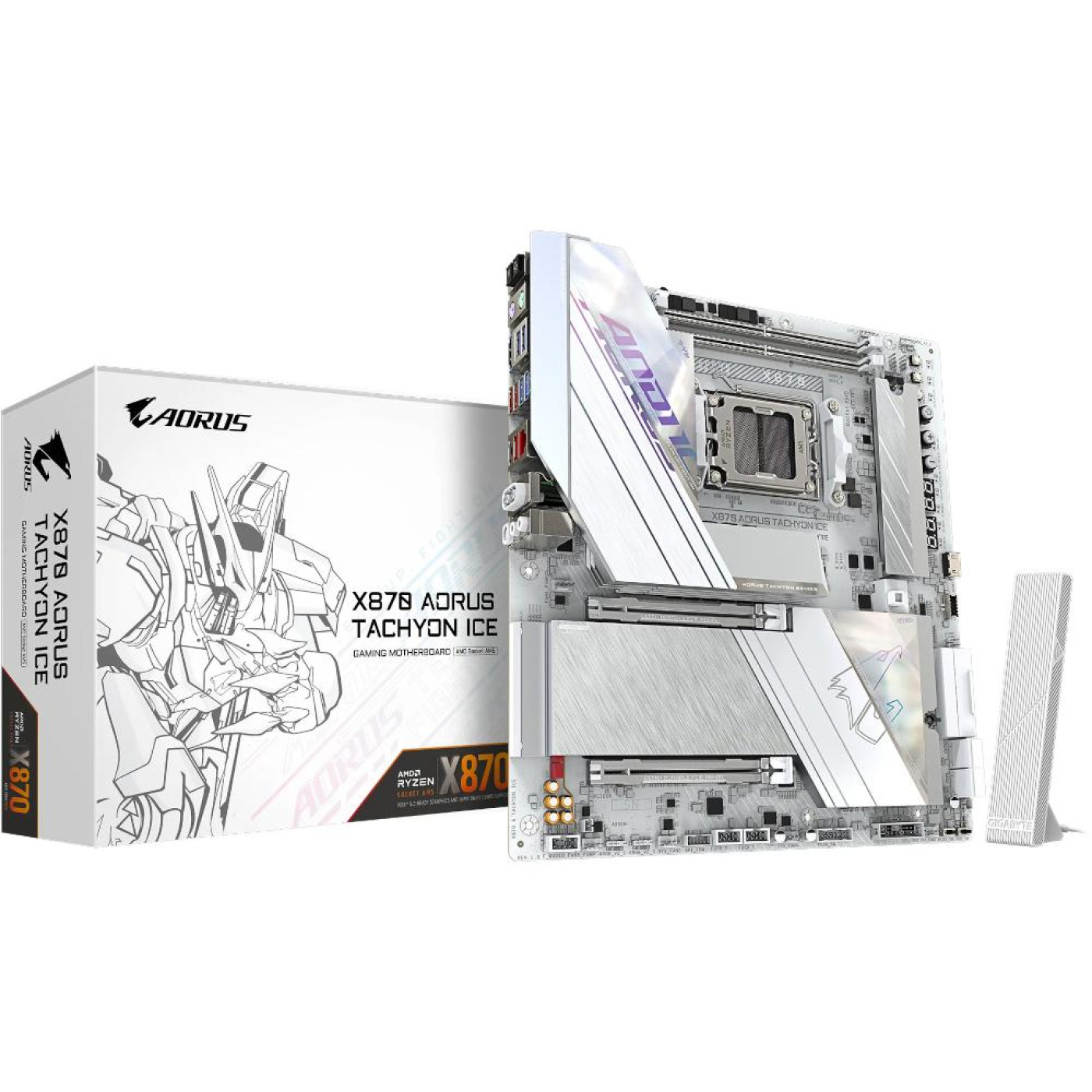 Материнська плата Gigabyte X870 AORUS TACHYON ICE (X870 AORUS TACHYON ICE) (Socket AM5, AMD X870, E-ATX)