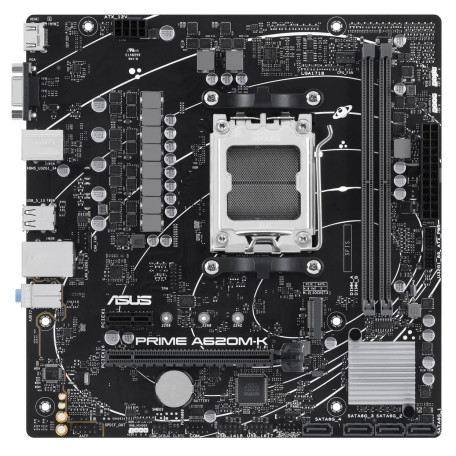 Материнська плата ASUS PRIME A620M-K (PRIME A620M-K) (Socket AM5, AMD A620, Micro-ATX)