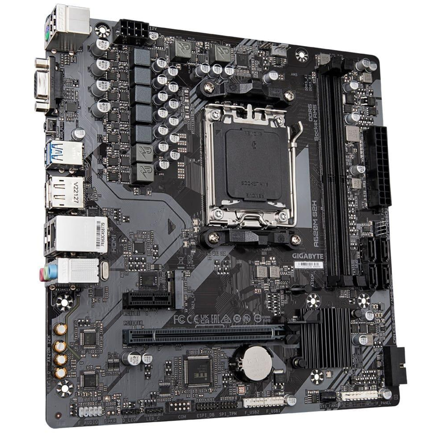 Материнська плата Gigabyte A620M S2H (A620M S2H) (Socket AM5, AMD A620, Micro-ATX)